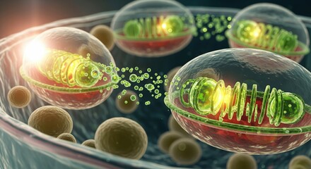 Close-Up View of Microscopic Organisms in a Scientific Laboratory Setting