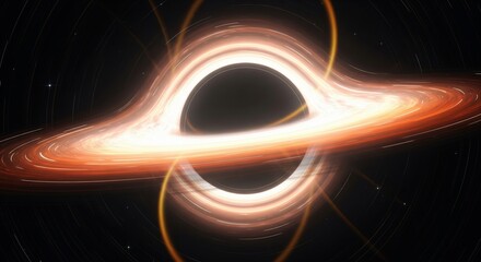 Stunning Representation of a Black Hole Surrounded by Collapsing Cosmic Accretion Disk