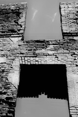 Remains of the walls of the Insterburg Castle in Russia, Kaliningrad Region, Chernyakhovsk