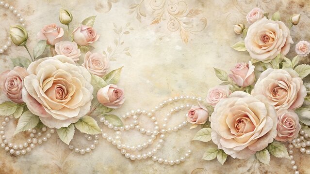 Light rose pearl border