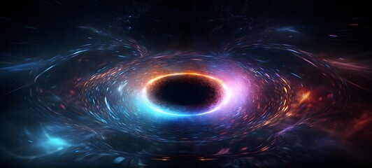 Obraz premium a light black hole coming out of the smoke,generative AI