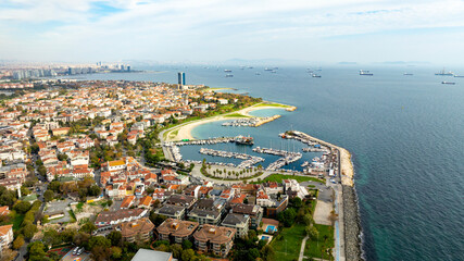 Yesilkoy Marina, Atakoy Istanbul Aerial View