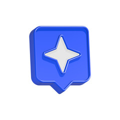 Assistance chat icon 3d rendering
