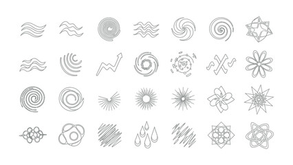 Abstract Pattern Elements: A curated collection of minimalistic, elegant abstract pattern elements, perfect for design and adding a touch of sophistication to any creative project. 
