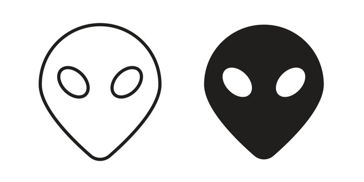 Alien icons set. Pixel Perfect scalable icons.