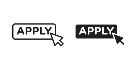 Obraz premium Apply icons set. Pixel Perfect scalable icons.