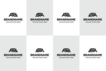 Letters AGJ JGA AGT TGA AGS SGA AGZ ZGA Logo Set © Prayoga