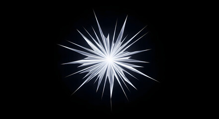 Bright white starburst explosion of light against a black background