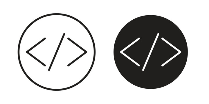Code icons set. Pixel Perfect scalable icons.