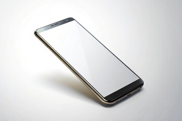 A modern and sleek smartphone resting on a smooth surface
