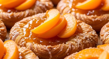 Indulge in delicious apricot pastry, a delightful treat that brings a burst of fruity sweetness to brighten your day. Perfect for breakfast or dessert!