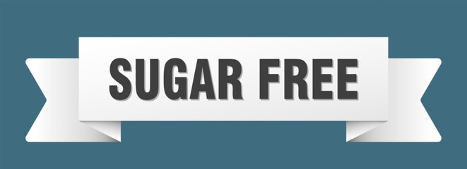 sugar free ribbon isolated on transparent background. sugar free ribbon
