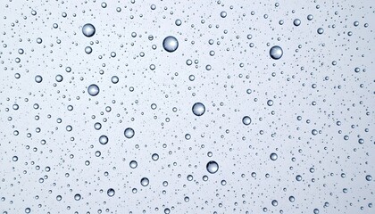 Water Droplets Sparkling Against White