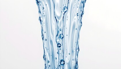 Vertical Water Ribbon with Crystal Droplets Cosmetic Style