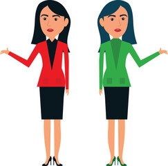 Businesswoman colorful vect