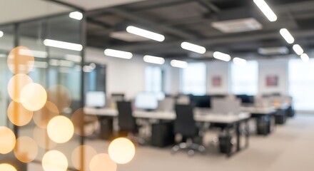 Office interior bokeh
