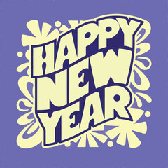 Happy new year banner. Vector illustration of a happy new year in gold and black colors. Beautiful inscription. Background for the holiday.