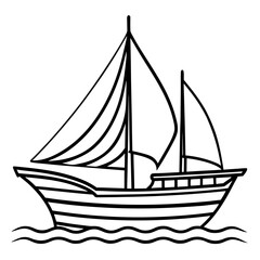 sailing ship vector