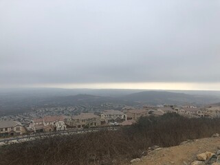 rainbow over the city