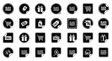 Black friday sale banner design with abstract shapes and modern typography for marketing campaigns