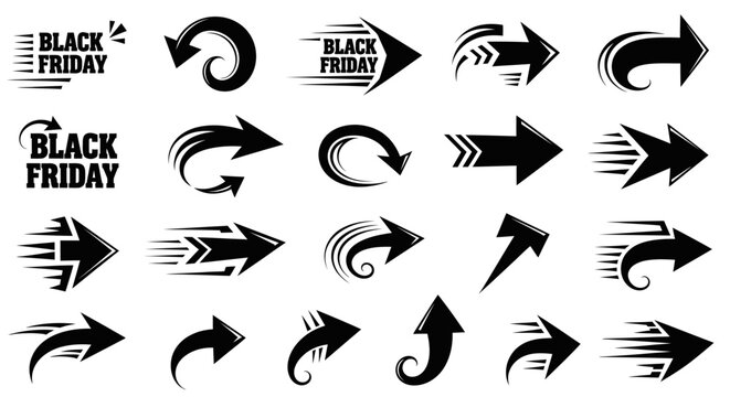 Black friday sale vector design with modern typography and geometric elements for promotional use