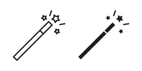 Magic wand icons set. Pixel Perfect scalable icons.