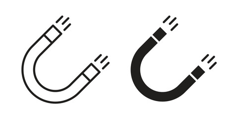 Magnet icons set. Pixel Perfect scalable icons.