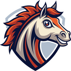 Horse head mascot, Elegant horse logo icons. Royal stallion symbol design. Equine stables sign. Equestrian brand emblems. Vector illustration.	