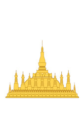 Naklejka premium That Luang, Vientiane