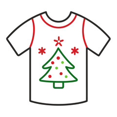 christmas greeting card with christmas tree