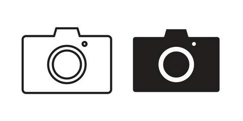 Photo Camera icons set. Pixel Perfect scalable icons.