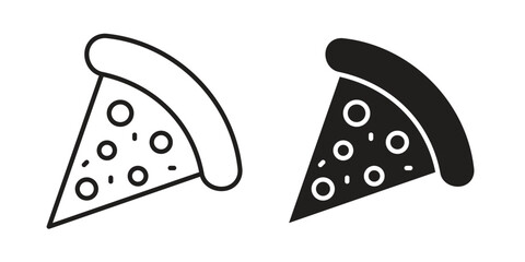 Pizza icons set. Pixel Perfect scalable icons.