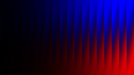 Futuristic Blue and Red Ribbed Gradient Background, Abstract Fractal Glass Effect