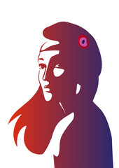 illustration de Marianne française, symbole de la révolution