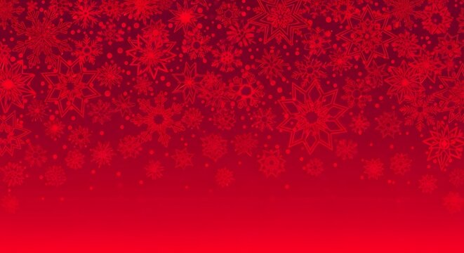 Festive red background adorned with delicate snowflake patterns, creating a winter wonderland atmosphere perfect for holidaythemed designs and adding a touch of seasonal charm