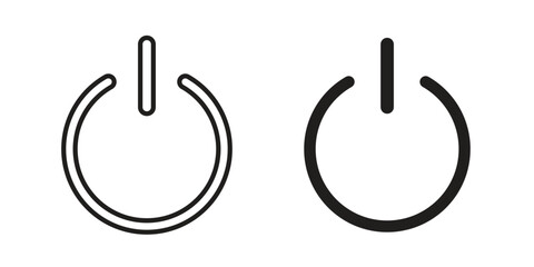 Power button icons set. Pixel Perfect scalable icons.