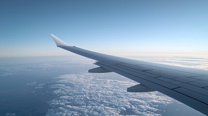 Modern aircraft wing with hybrid SAF fuel line overlay visualizing clean energy transition.