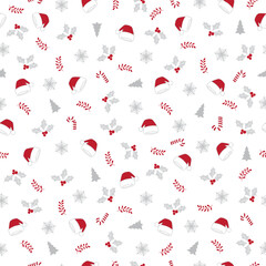 seamless pattern with a Christmas and winter holiday