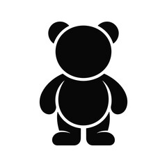 Cute Teddy Bear Silhouette Vector