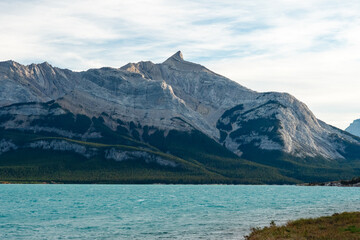 Afternoon Light on Mount Michener and Abraham Lake in Alberta, Canada