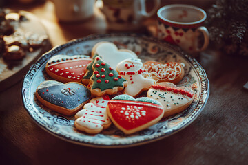 christmas cookies on plate