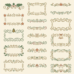 Ornamental Christmas Border & Frame Decorative Set