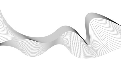 Abstract Black and White Wave Pattern with Subtle Curves and Flowing Lines Design