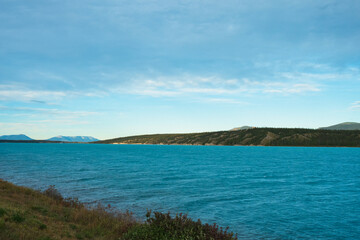 Gentle Waves on Abraham Lake in Alberta, Canada