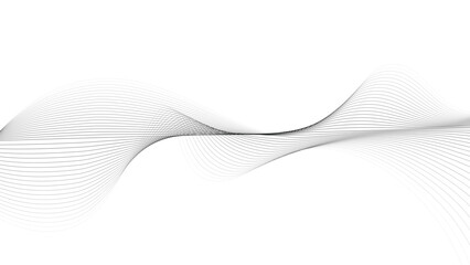 Abstract Waves Lines in Black and White Minimalist Design for Modern Backgrounds and Presentations