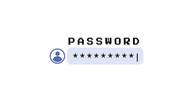 Typing Password Indicator Animation 4k video