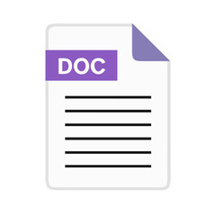 Document file icon with purple DOC label