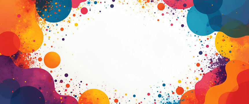 An abstract representation of creativity featuring vibrant colors and dynamic shapes, incorporating copy space elements for imaginative concepts or branding purposes.