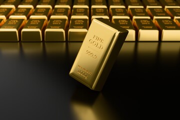 stacked gold bars
