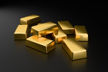 gold bars on black